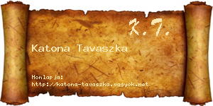 Katona Tavaszka névjegykártya